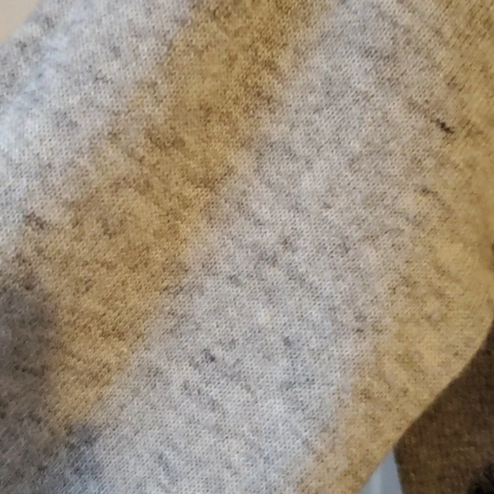 J. CREW LACE WOOL BLEND SWEATER GRAY BLACK SIZE SMALL